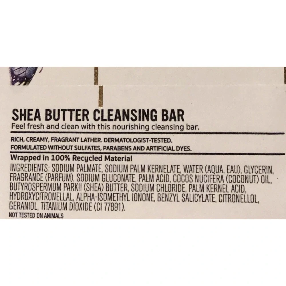 Bath & Body Works Butterfly Body Cream & Shea Butter Cleansing Bar Soap Set